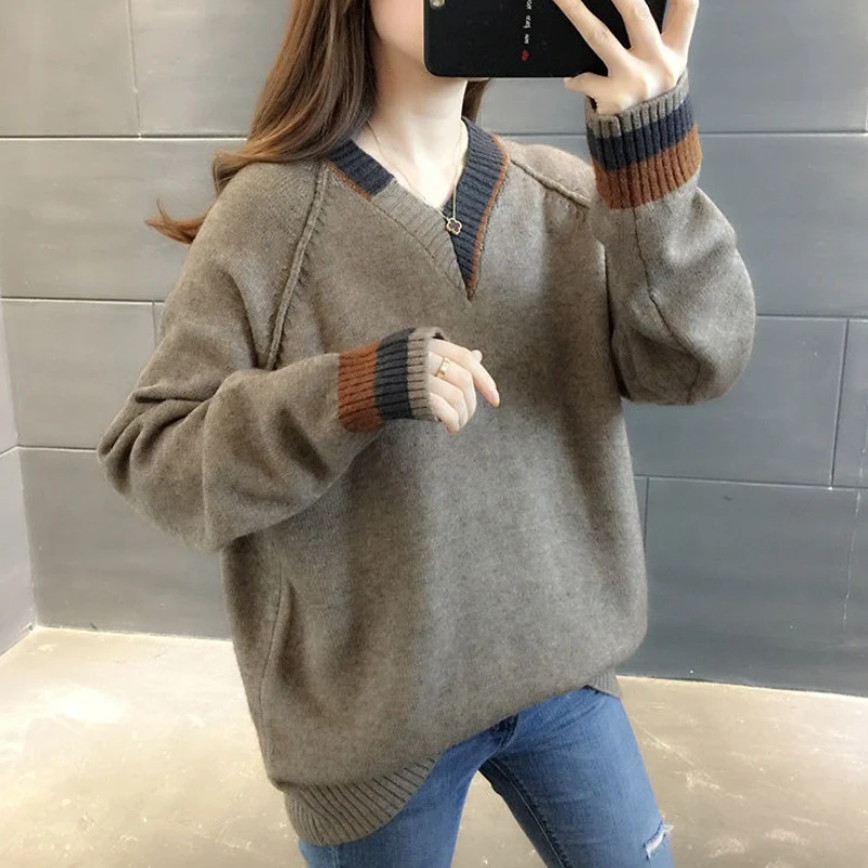 

Original Loose Female Pullover Autumn and Winter Hot Sale Elegant Wear To Work Offers Jumper Warm Knitted Sweaters for Women