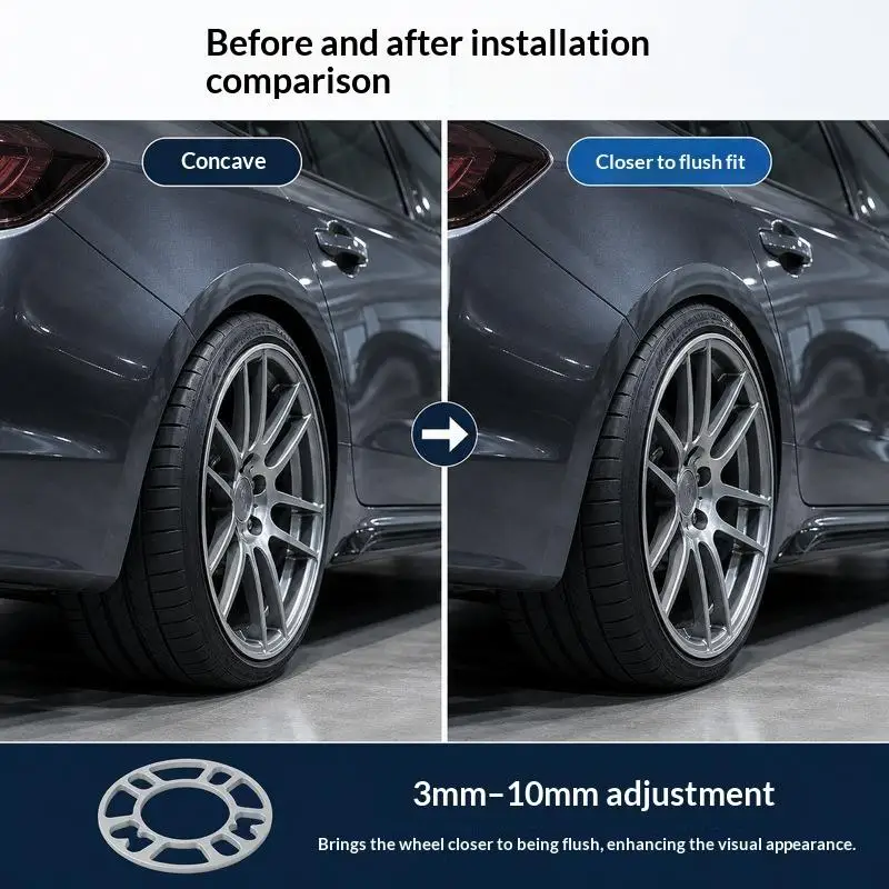 Anti-Oxidation Aluminum Wheel Spacer 3/5/8/10mm Universal Wheel Hub Shim for Car Modification Upgrade