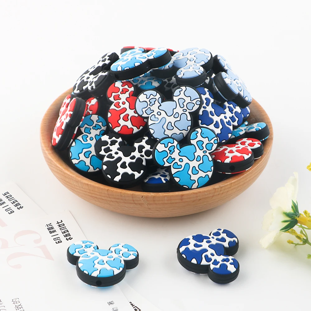 Kovict 5/10Pcs New Mini Silicone Beads Mouse Owl Flower Bead DIY Jewelry Bracelets Necklace Accessories