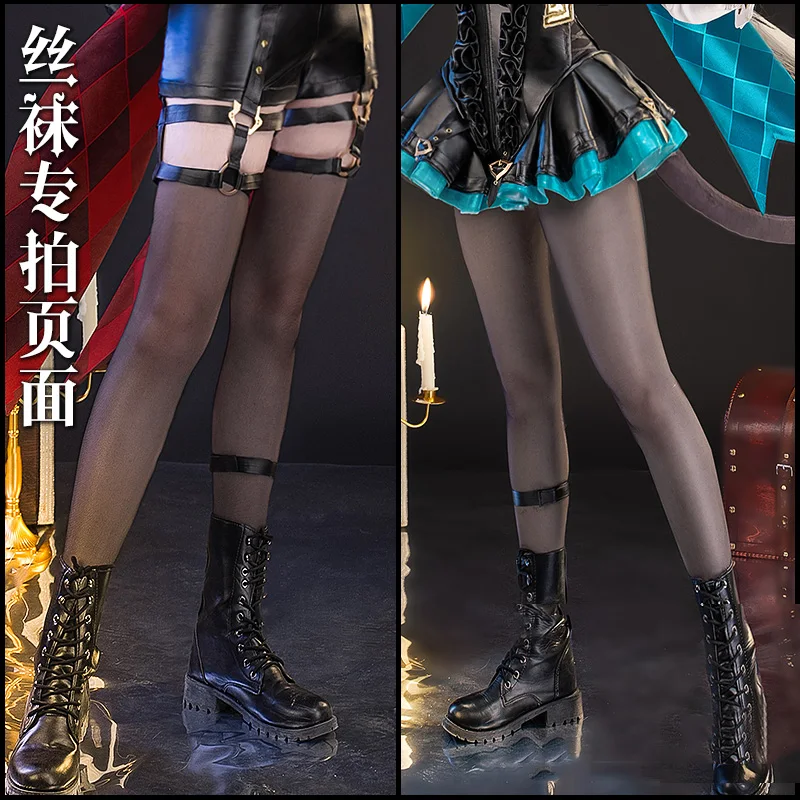 Game Genshin Impact Cos Lynette Kafka Sexy black stockings Cosplay Accessory Women Costume long socks A