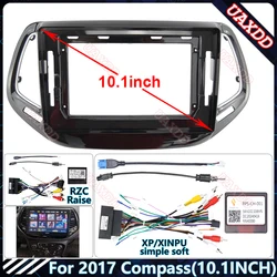For jeep 2017 Compass 10.1 INCH Car Radio Android Stereo audio screen multimedia video player navigation cables Harness frame