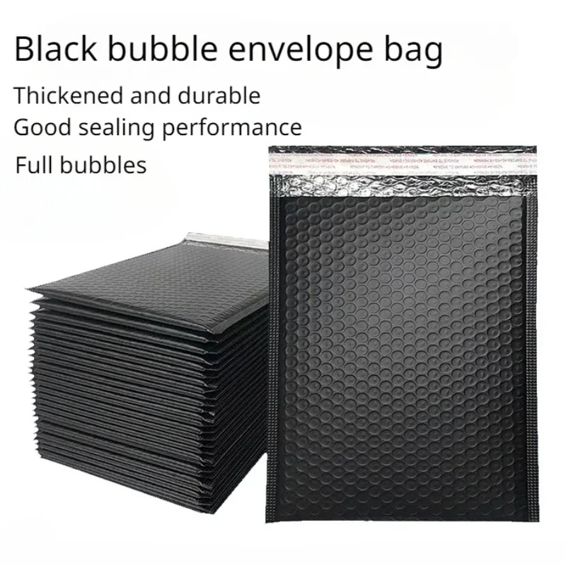 Black Bubble Envelope Bags Matte Self-adhesive Foam Shockproof Waterproof Express Bag Clothing Logistics Transport air mailer