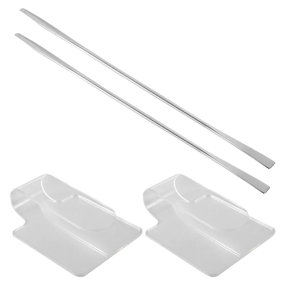 2 pçs portátil acrílico maquiagem placas ergonômicas placa de mistura de cores leve ferramenta de maquiagem salão essencial