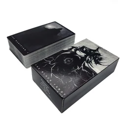 12×7CM cards. The Black  Divination Tarot Deck with Guide Book Tarot Unique The sturdy card stock.