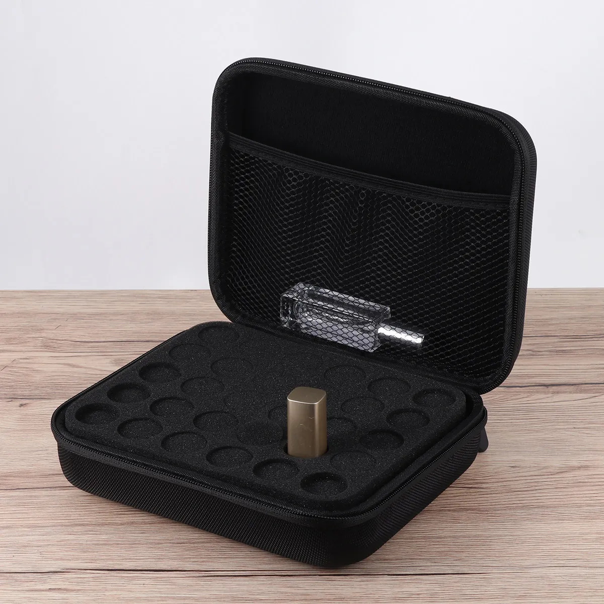 

1 шт. Сумка-органайзер на 30 флаконов по 15 мл для эфирных масел, прочный чехол на молнии для путешествий и дома, удобный для транспортировки и хранения, черный, для флаконов 15 мл