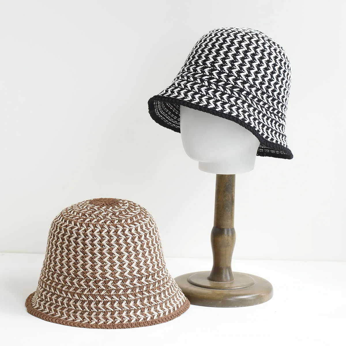 

2026 stripe Bucket Hat for Women Summer Hat Weave Sun Panama Hat Travel Cap Lady Cap Female Simple Fold Floppy Girls Beach Hat