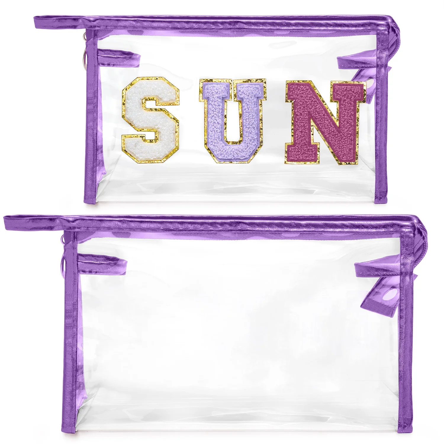 Sac de rangement transparent, pochette à cosmétiques portable en PVC, organisateur étanche à fermeture éclair, pour la rentrée scolaire, pour les enseignants