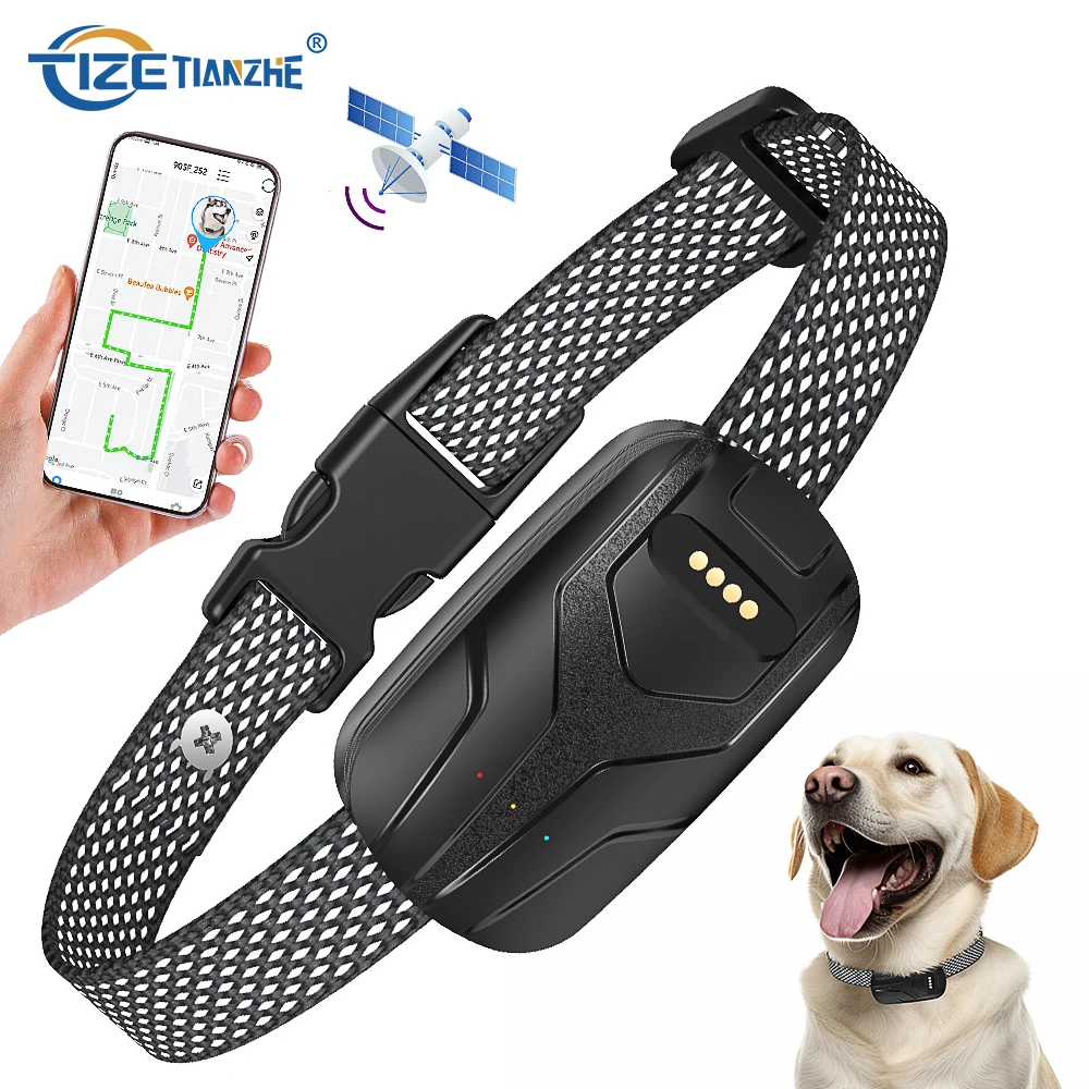 

TIZE IP67 Small Animal Mini Collar Dog Cat Smart Finder Locator 4G Real-time Tracking GPS Tracker for Pets