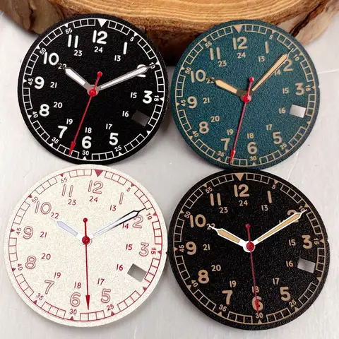 29MM NO LOGO Black White Peacock Blue Texture Watch Dial Fit NH35 NH36 DIY Watch Accessories Replacement