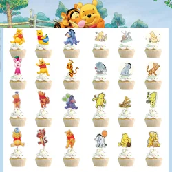 Disney Winnie the Pooh Geburtstags feier Dekoration alles Gute zum Geburtstag Kuchen Topper Pooh Bär Tasse Kuchen Flagge Baby party Kinder liefert