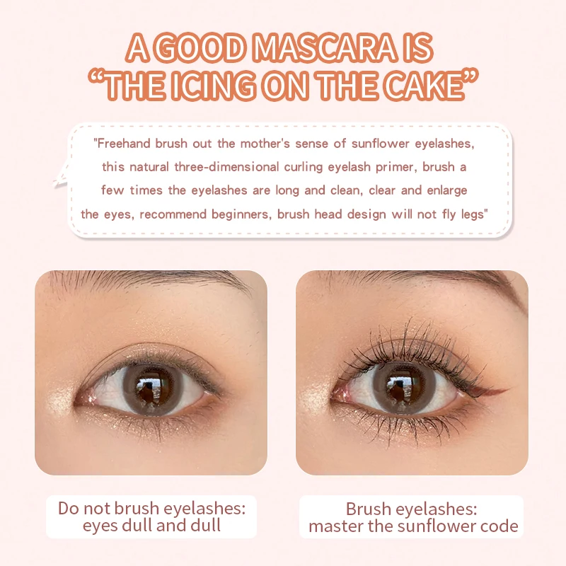 MACKANDY 3D Enhancing Lash & Mascara Primer Infused with Micro-fibers Boosts Mascara Volume, Length & Curl Long-Stay Zero Clumps