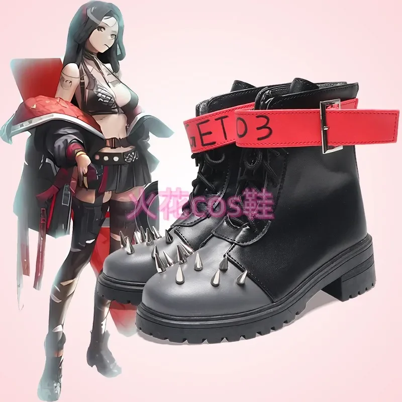 Game Cosplay Boots Game NIKKE The Goddess of Victory Crow Shoes Halloween Aksesori Dibuat Sesuai Pesanan