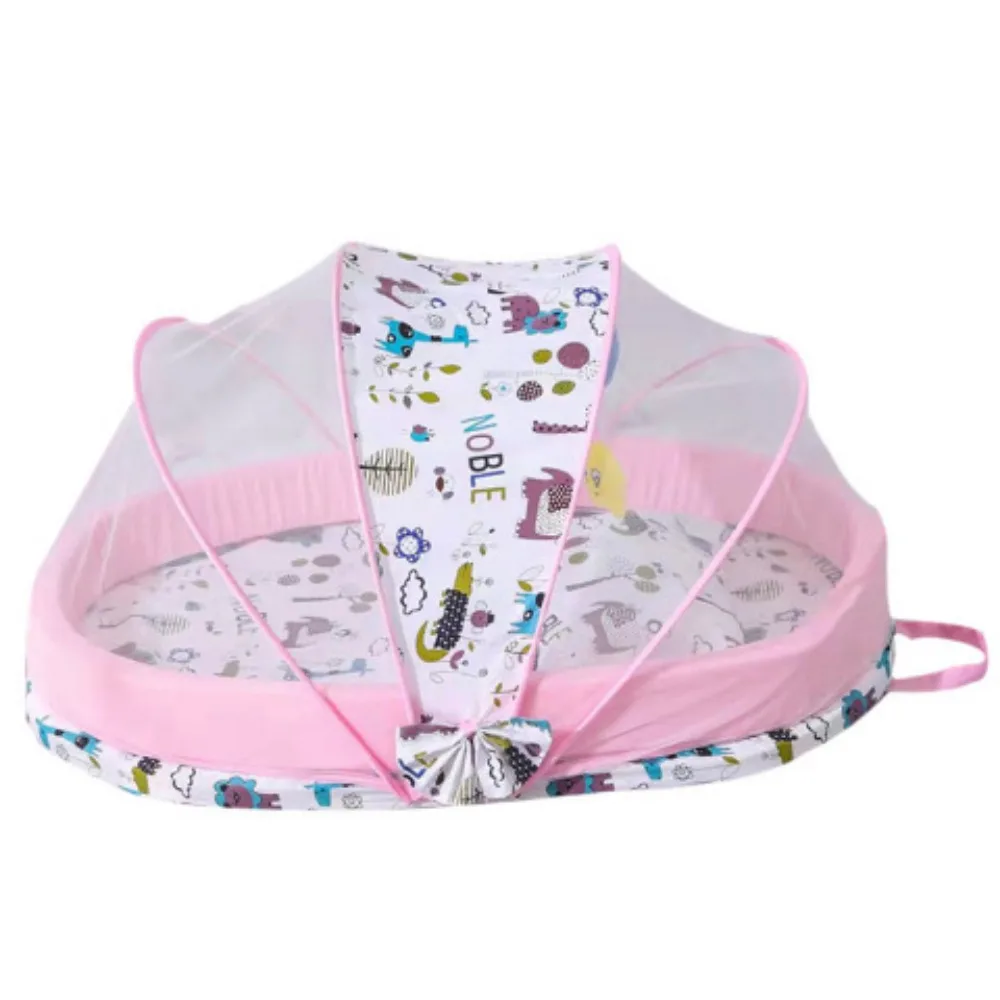 

Детский портативный складной матрас-гамак из хлопка с полной защитой от комаров, подходит для кроватки и детской кровати