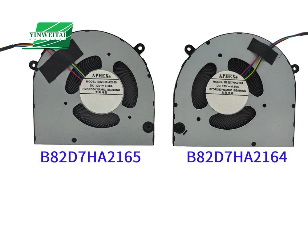 Laptop CPU/GPU Left/Right Fan for Medion B82D7HA2165 40083762/40083763 B82D7HA2164 DC12V 0.5A (CPU Fan)