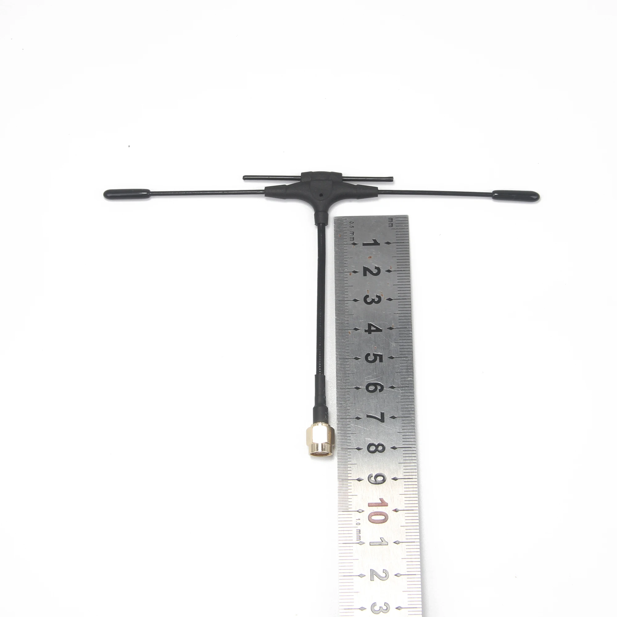 เสาอากาศแบบ T ขนาด 80 มม. ความถี่คู่ 915M/2.4GHz ความถี่สูง หัว SMA สำหรับโดรนแข่ง RC FPV มัลติคอปเตอร์ อะไหล่ฟรีสไตล์ 1/5/10 ชิ้น