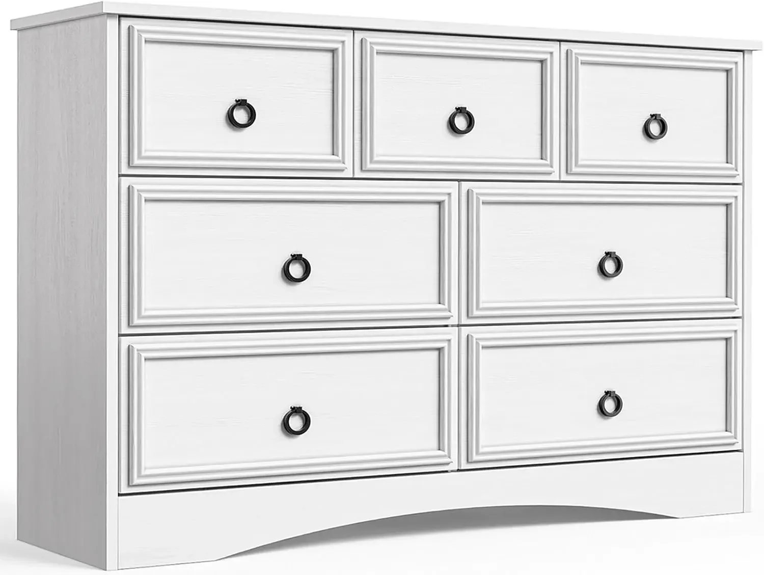 Modern 7 Drawer Dresser, Dressers for Bedroom, Chest of Drawers Closet Organizers and Storage Clothes - Easy Pulls Handle,