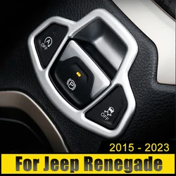 For Jeep Renegade 2015 2016 2017 2018 2019 2020 2021 2022 2023 ABS Car Hand Brake Button Panel Trim Cover Decoration Sticker