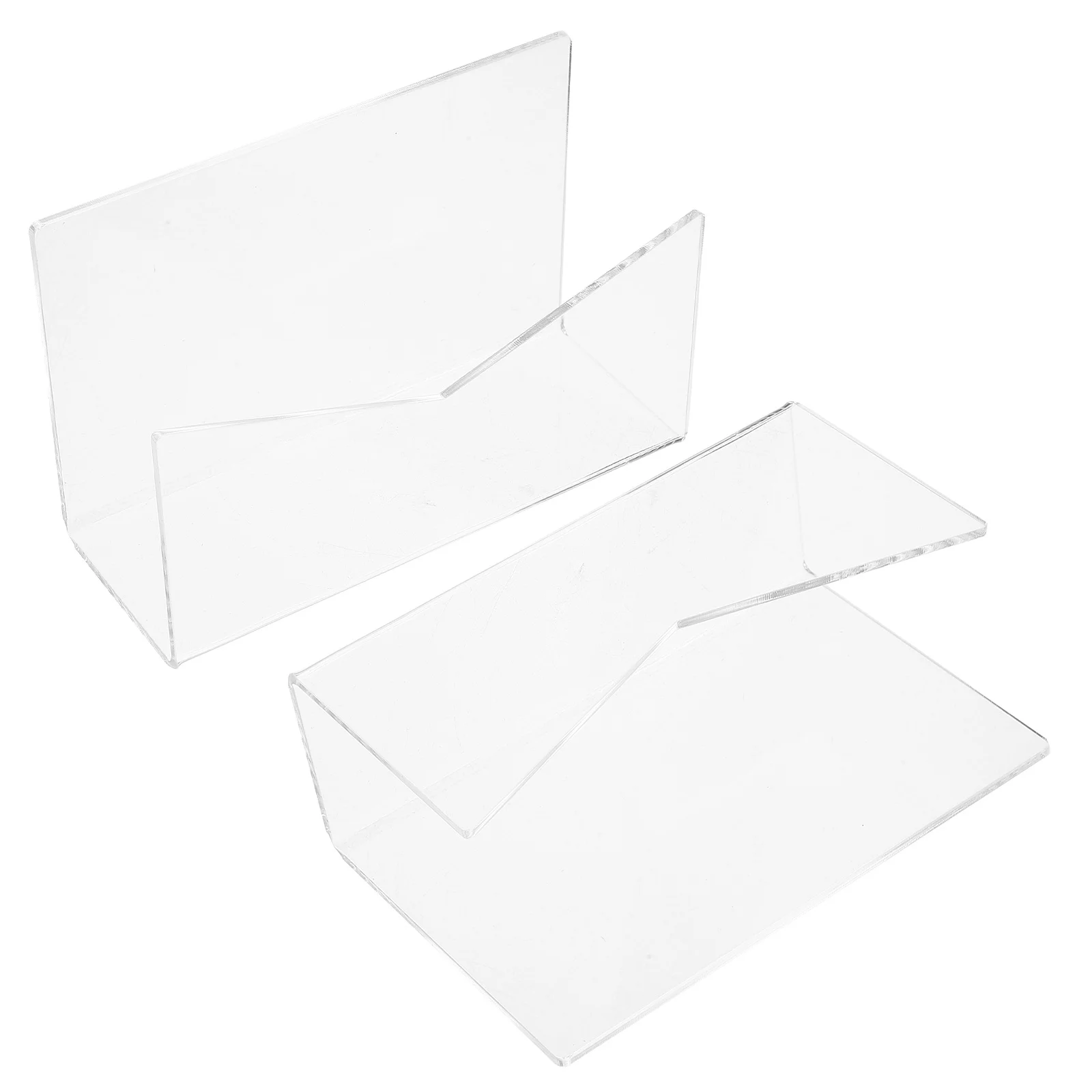 

2 Pcs Office Desk Countertop Envelope Holder Mail Acrylic Postcard Display Rack File Organizer
