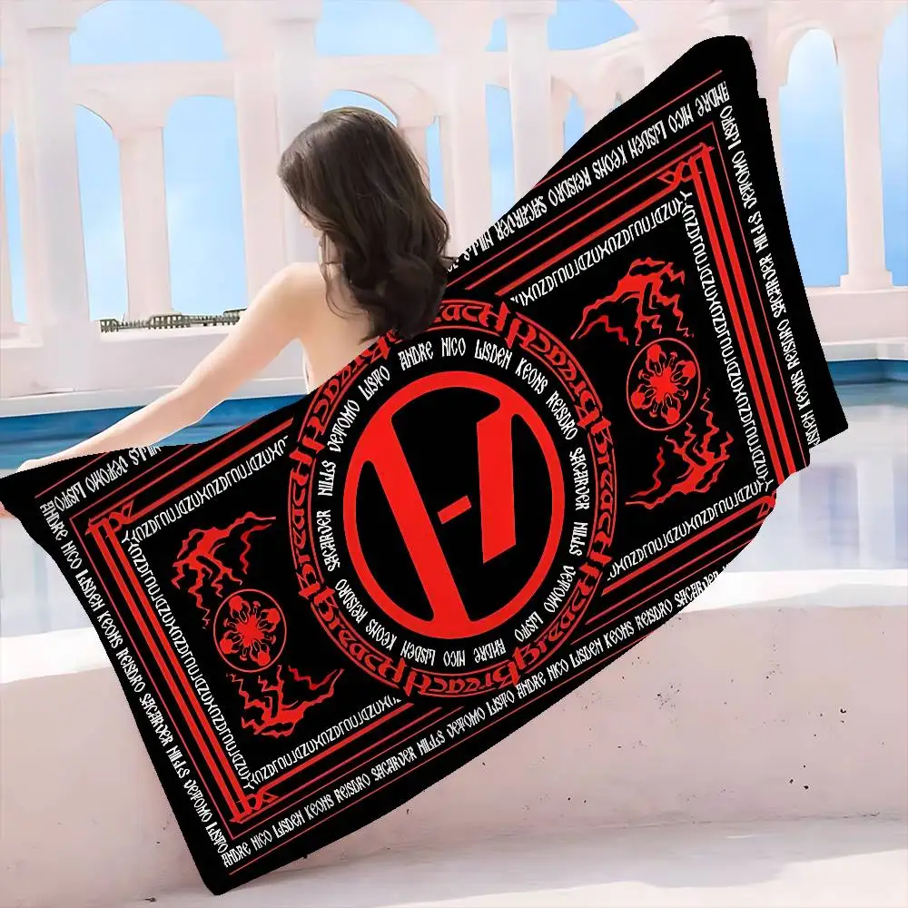 Popular T-Twenty One Pilot Band Microfiber Printed Beach Towel Mountain Climbing Yoga Beach Swimming Running Soft Towel