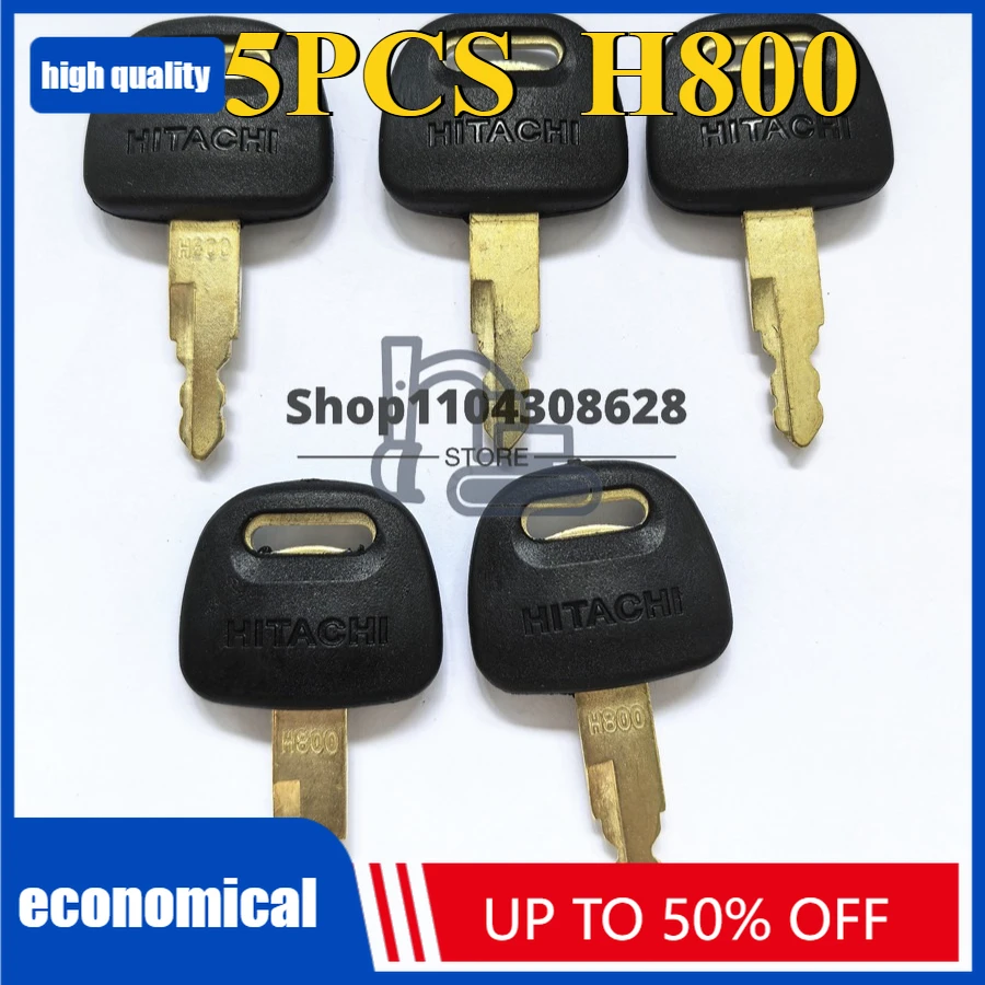 

5PCS H800 Keys for Hitachi Excavator EX60 EX120 EX200 ZAX200 ZAX220 Heavy Equipment