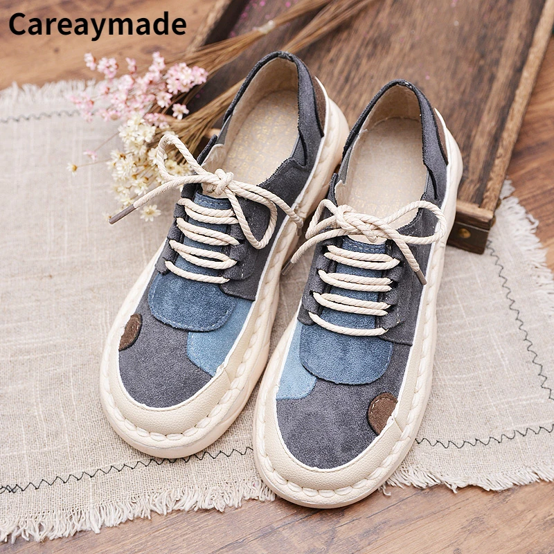 

Careaymade-Shoemaker Japanese literature soft leather single shoes women's flat bottom retro chic shoes gentle shoes Fairy