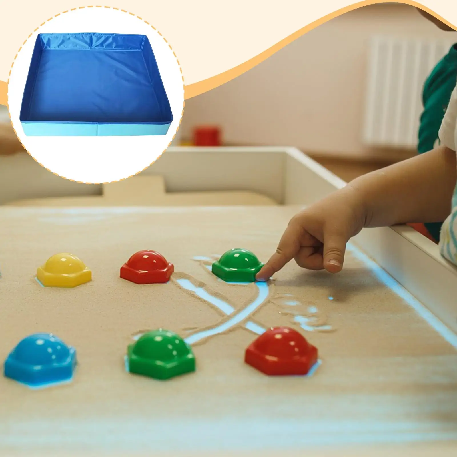 

Песочница, игрушки, подарки, ткань Оксфорд, складные принадлежности для девочек, песочный поднос для газона