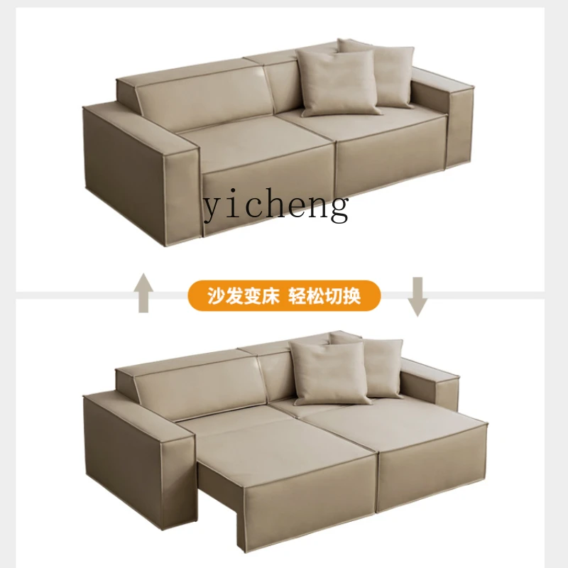 ZK Sofa Bed Foldable Dual-Use Small Apartment Living Room Multi-Functional Storage Tofu Block Sofa Bed