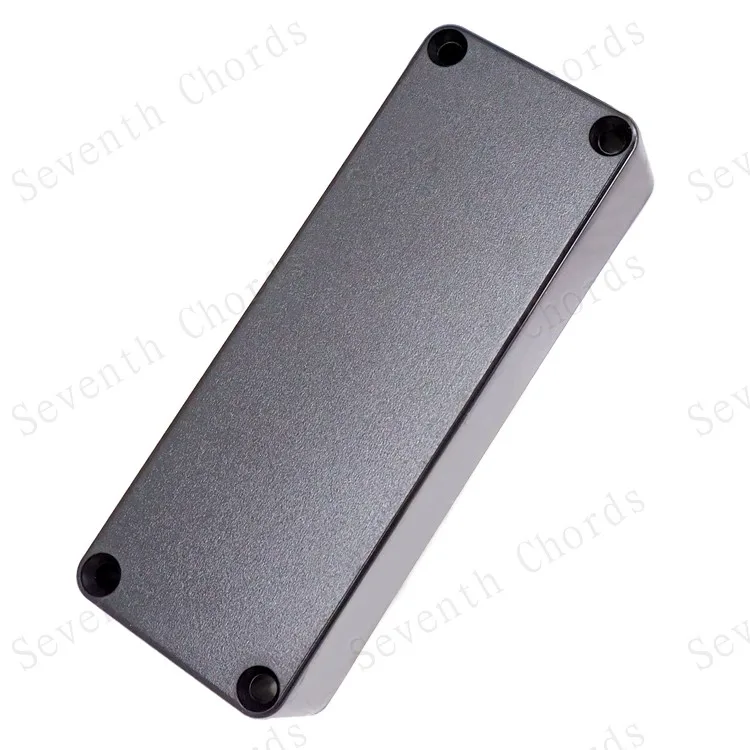 2 Pcs Black Plastic Sealed Closed 5 String 4 Screw Hole Bass Humbucker Pickup Covers Lid Shell Top