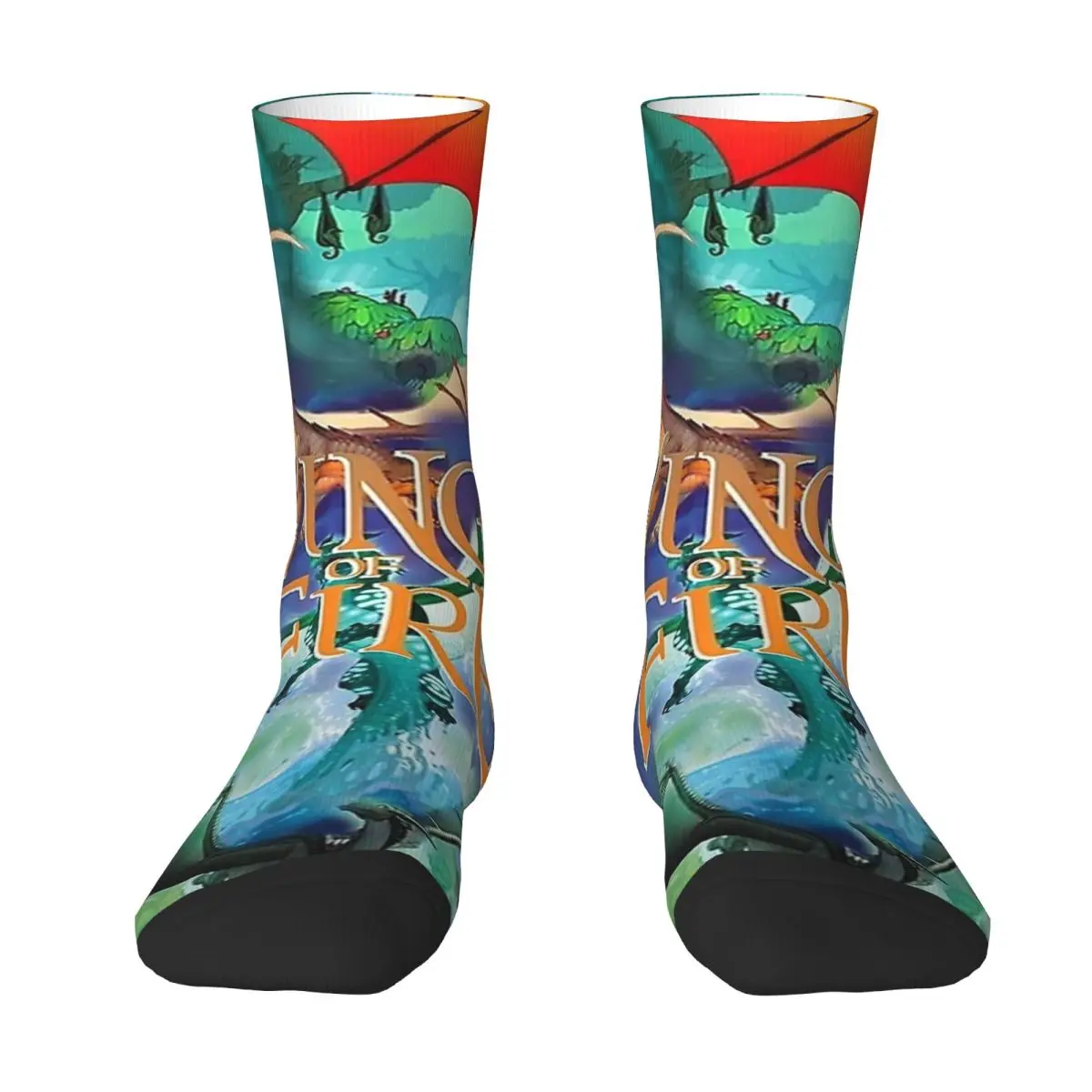 Носки Wings Of Fire Tsunami Glory And Sunny Dragon, чулки в стиле ретро, осенние нескользящие мужские носки, средние мягкие носки для бега