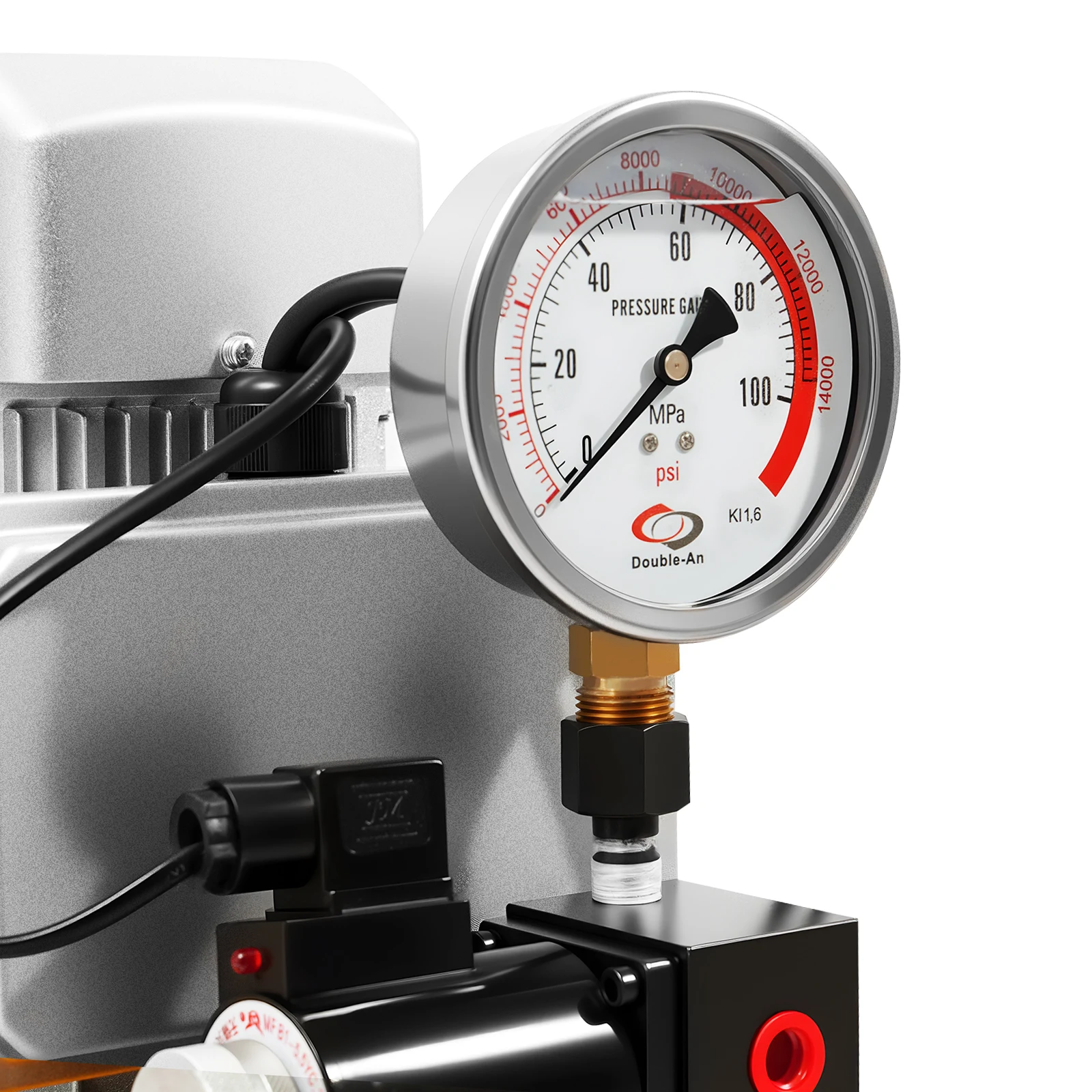 750 W 220 V elektrische Hydraulikpumpe, angetriebene Hydraulikpumpe, einfachwirkende manuelle Ventil-elektrisch angetriebene Hydraulikpumpe 1400 U/min – Detail 5