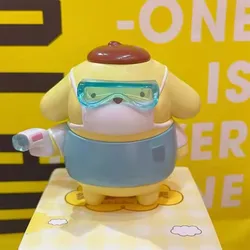 Kawaii Anime Figures Pom Pom Purin Using Thermometer Action Figures Toys Car Decoration Dolls