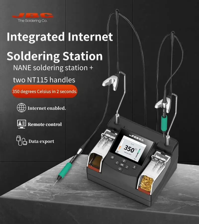 Imagem -02 - Original Jbc Nase2c 2-tool Nano Estação de Solda de Retrabalho com Ponta de Ferro de Solda C115