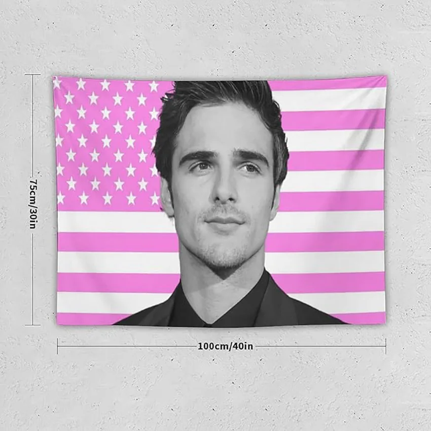 Jacob Elordi Actor Pink American Flag 5 x 3 Ft Art Banner Can Be Used To Decorate The Living Room And Bedroom