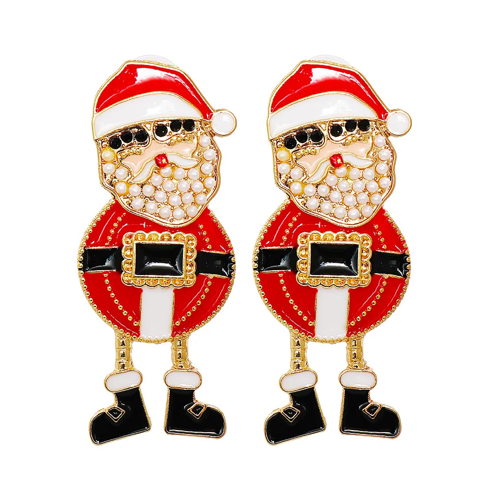 2023 New Holiday Party Jewelry for Women Christmas Tree Santa Claus Earrings Girls Christmas Gifts Statement Jewelry Wholesale