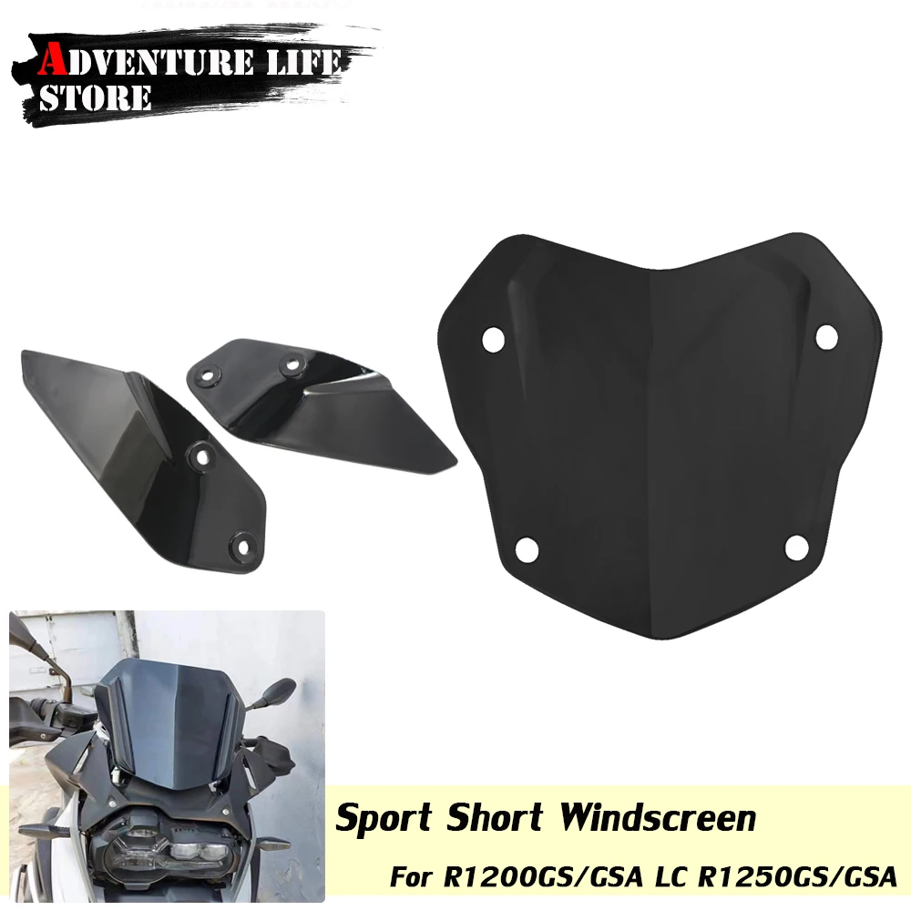 Motorcycle Side Windshield Windscreen Panel For BMW R1200GS LC R1250GS ADV Adventure Sport Short Wind Deflecto Shield GS 1250 R