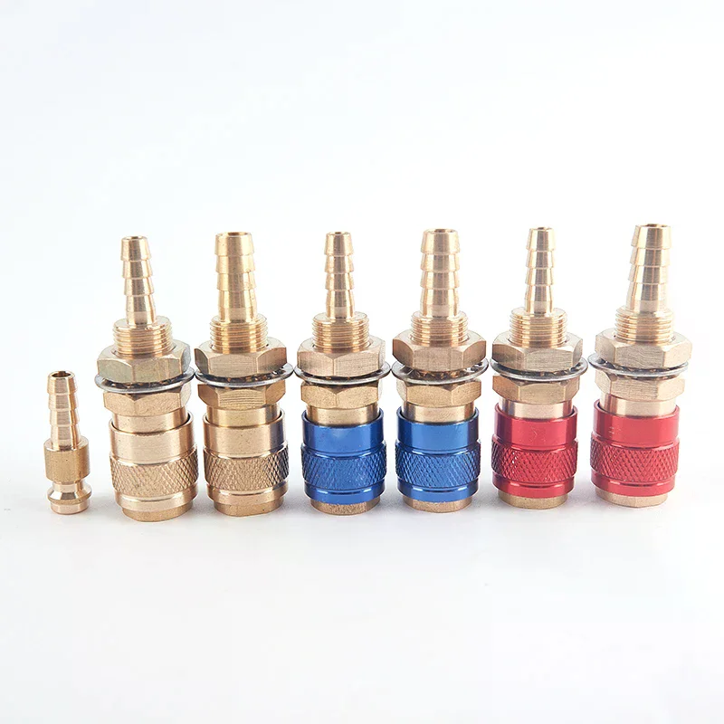 Water Cooled Gas Adapter Quick Connector M6 M8 for TIG MIG Welding Torch Plug