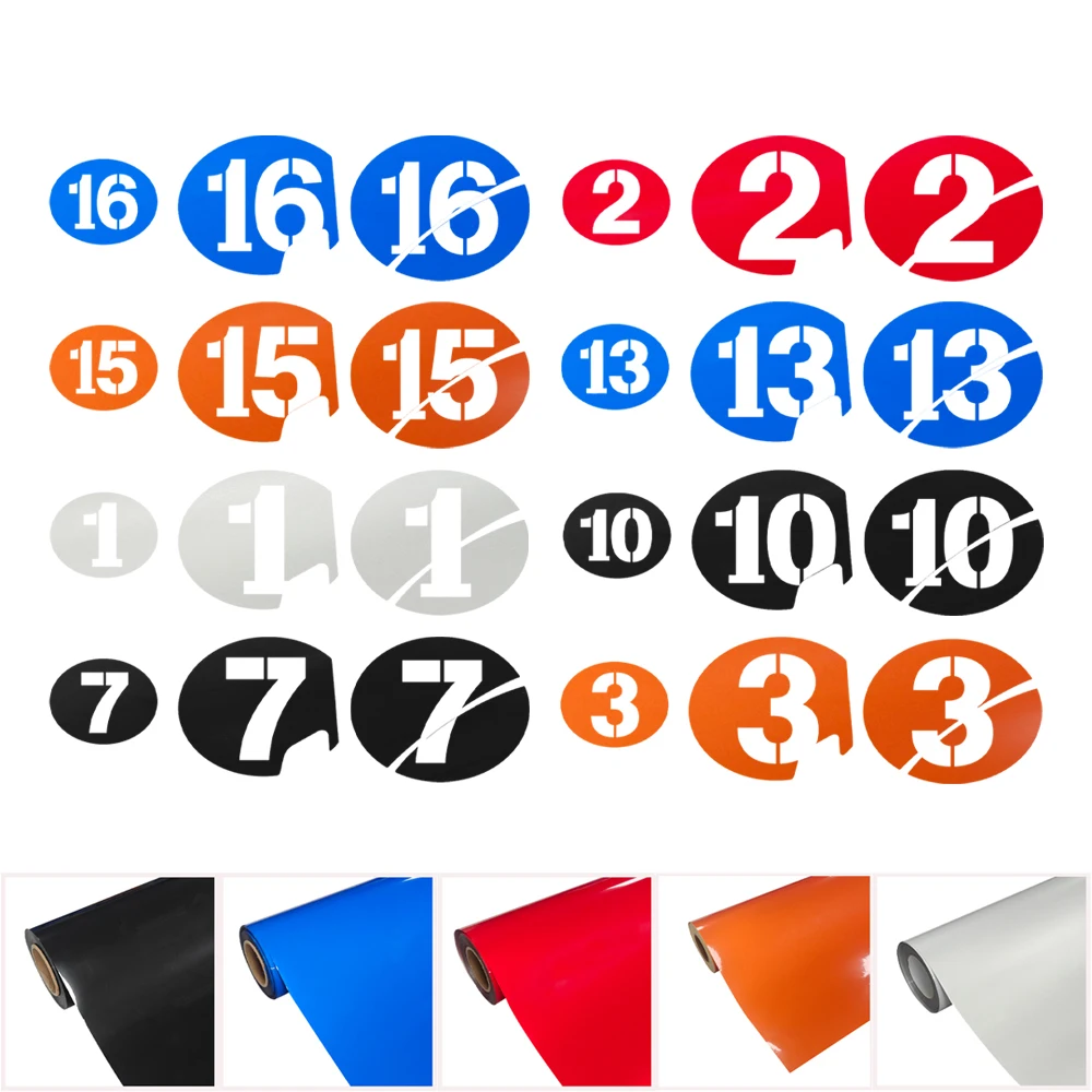 3PC For Piaggio Vespa PRIMAVERA GTS Super 300 946 Red GTV Sprint Sei Giorni Picnic 75th Anniversary Motorcycle Number 1-18 Decal