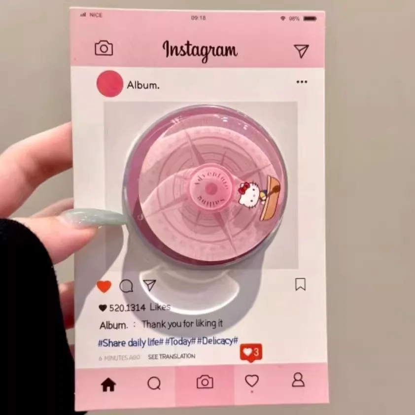 

Sanrio Hello Kitty Rotate For Magsafe Magnetic Phone Griptok Grip Tok Stand For iPhone Foldable Wireless Charging Case Holder