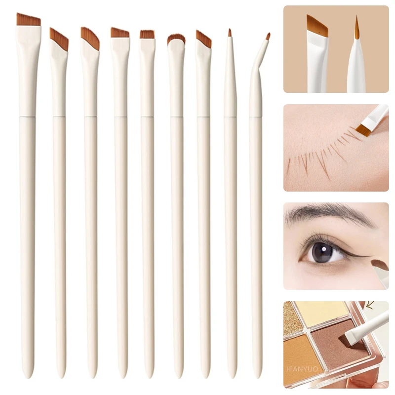 1pc pennelli per trucco pennello per eyeliner con lama di aggiornamento pennello per sopracciglia con testa obliqua fine sotto gli occhi pennello per dettagli precisi