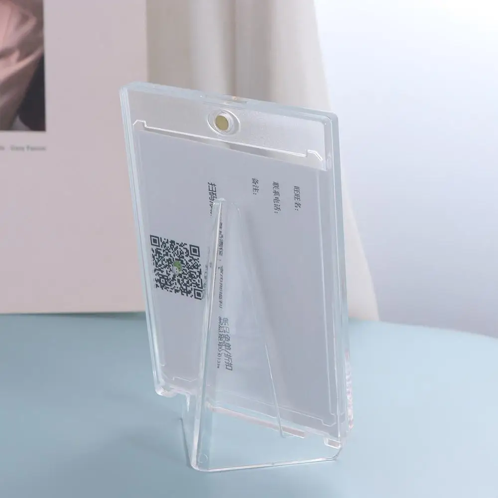 

35PT Magnetic Card Holder Acrylic Hard Plastic Sports Star Cards Case Clear UV Prevention Cards Protectors Sports Trading Card