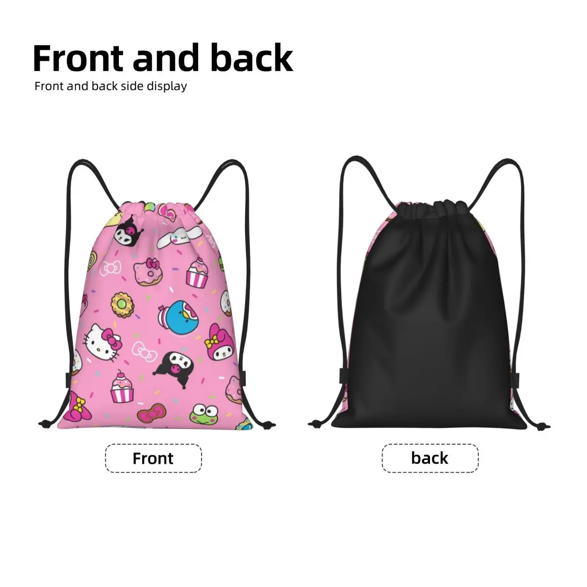 Sanrio Drawstring bag Storage Portable Handbags Grocery Shopping Shoulder bags foldable Travel Bag