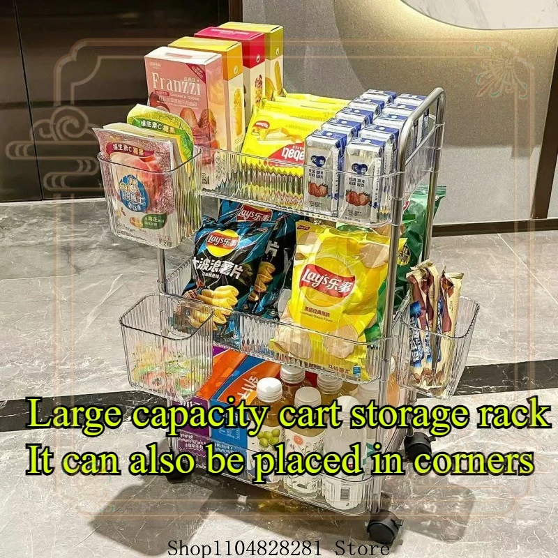 

2025New Large Acrylic Storage Rack Transparent Multi layer Storage Rack, Detachable Basket, Suitable for Kitchen and Living Room