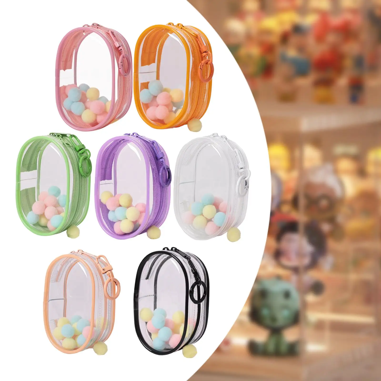 Opbergtas voor minifiguren en zachte ballen Doorzichtige displaytas voor figuren Opbergtas voor mini-poppen voor actiefiguren Popverzamelaars