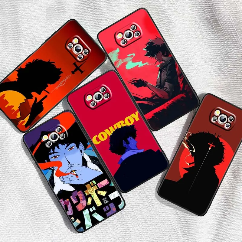 

Cool C-Cowboys B-Bebops Anime For Xiaomi Mi Poco F3 F4 F5 F6 X3 X4 X5 X6 X7 M3 M4 M5s M5 M6 GT Pro 5G Black Cover Phone Case