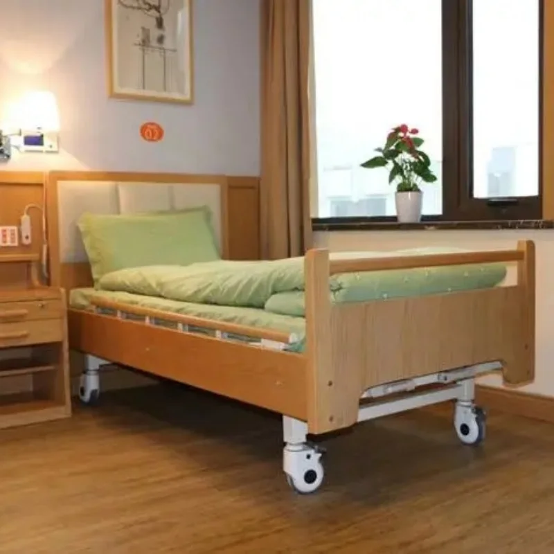 Aging Home Care Bed Sheet Double Hand-Cranked Bed for the Elderly Nursing Home Back Lift Leg Care Bed for the Elderly