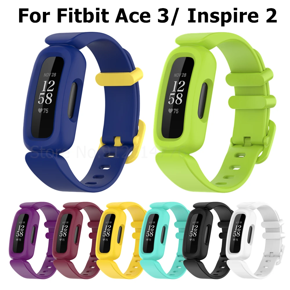 Strap For Fitbit Ace 3 Kids Watch Band Bracelet Soft Silicone Replacement Wristband For Fitbit Inspire 2 Ace3 Classic Correa