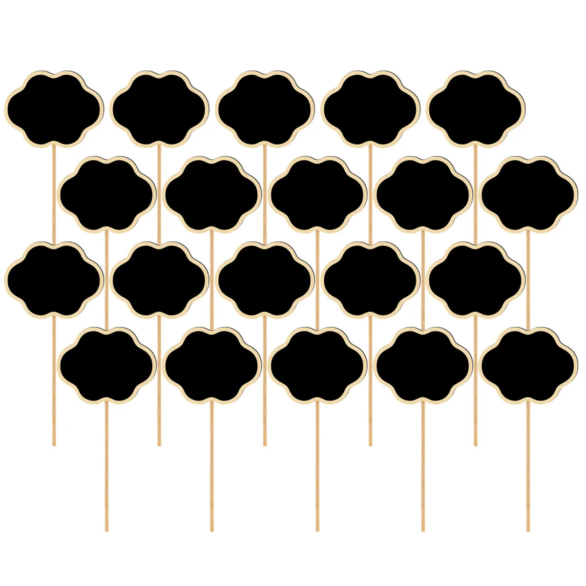 20Pcs Mini Chalkboard Signs Cloud Shape Wooden Blackboards Garden Flower Labels Wedding Party Decoration Message Board