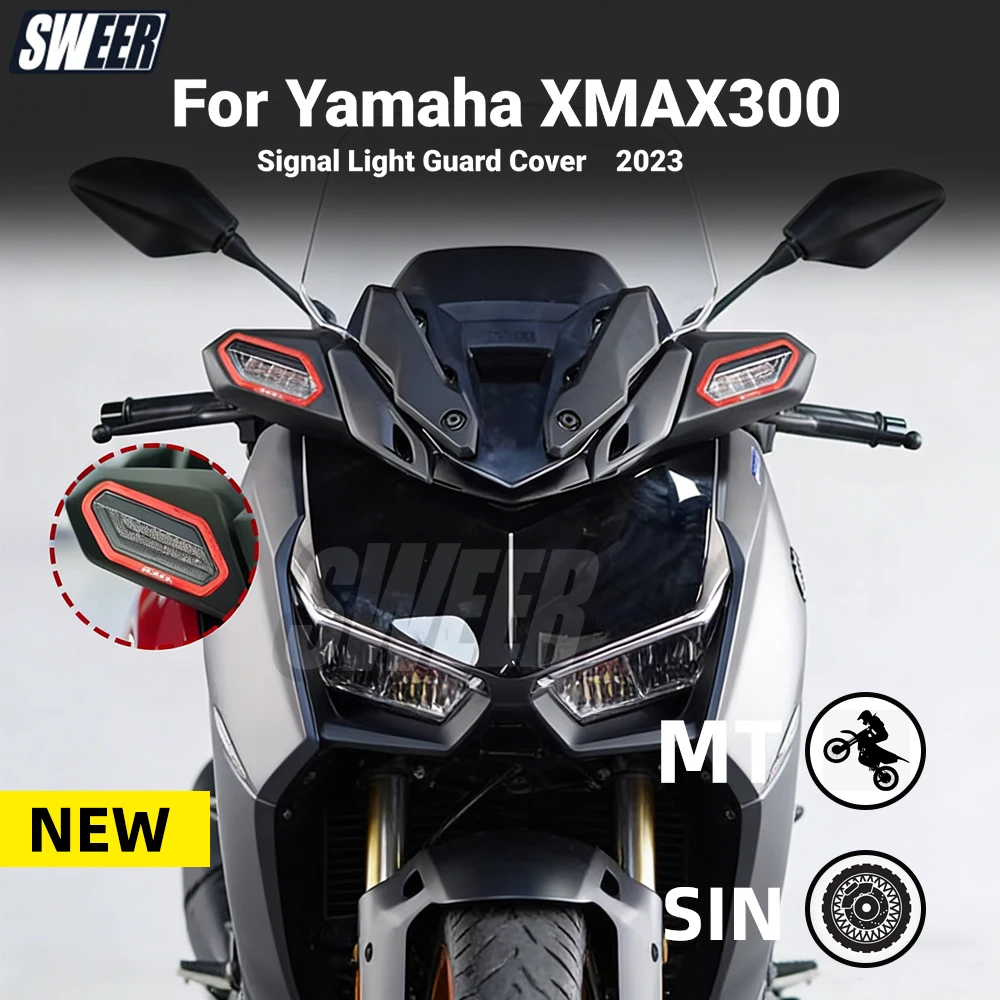 Motorcyle Accessories Front Turn Signal Light Protection Shield Guard Cover for Yamaha XMAX300 2023 Front Turn Signal Light Cove