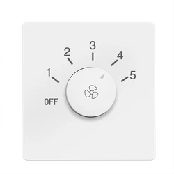 Uniwersalny ukryty regulator prędkości wentylatora sufitowego Przełącznik kontroli prędkości wentylatora Pięciobiegowy przełącznik wentylatora elektrycznego Kwadratowy переключатель