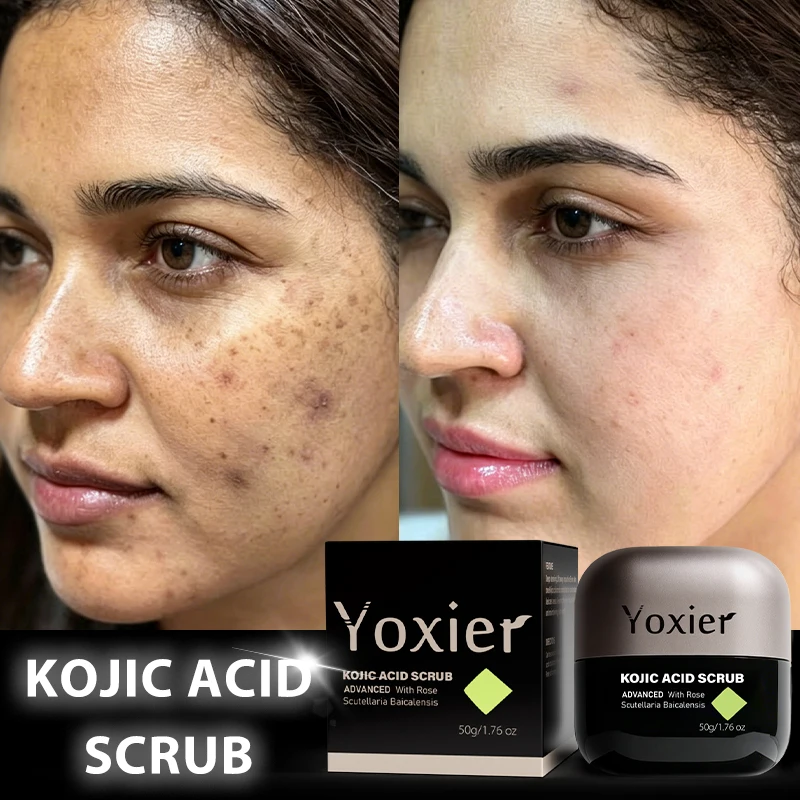 Kojic Acid Scrub For Face & Body, Whitening, Lightening, For Dark Spots And Hyperpigmentation, Even Skin Tone Glowing Skin Care